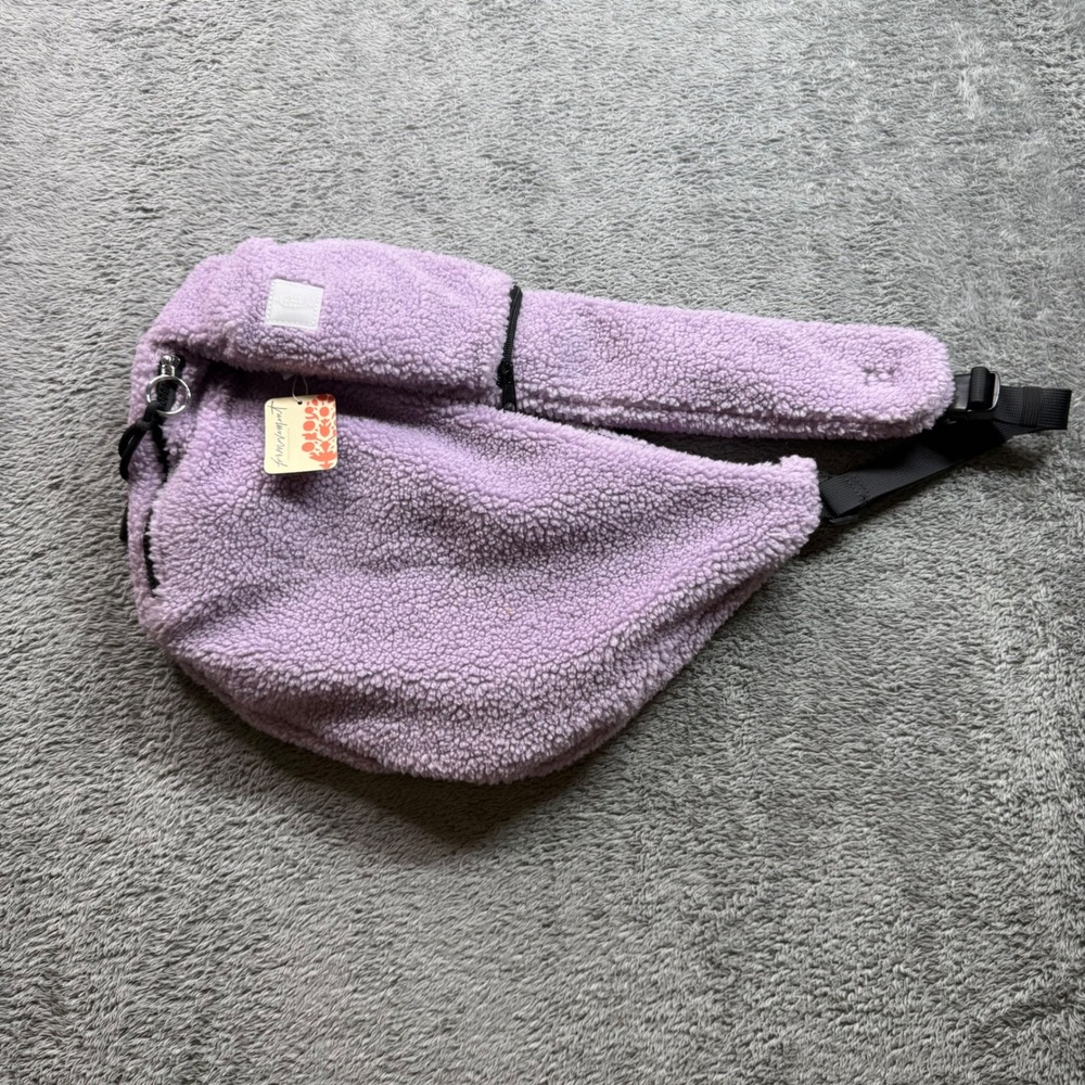 Free People Movement Overachiever Sherpa Sling Crossbody Bag in Steel Lavender - Picture 3 of 7